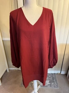 Women V Neck Tunic Long Sleeve Casual Blouse. NWT. Size XL - Picture 1 of 4