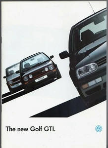 Volkswagen Golf GTi & GTi 16v Mk3 1992-93 UK Market Sales Brochure - Picture 1 of 2