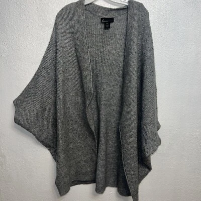 Lane Bryant Gray Knit Cardigan Wool Blend Batwing Dolman Sleeve Women Size 18/20 - Image 1 of 4