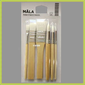 IKEA Pinsel MALA 6er Holz 6er Set Kinder Kunst Malen Spielen Spielzeug kurzer Griff - Bild 1 von 1