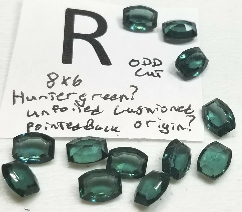 12 复古矩形水钻用于工艺维修珠宝施华洛世奇捷克 WG 7000 — 第 1/1 张图片