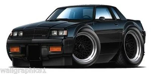 Calcomanías de pared Fatcat negras Buick GNX fábrica coche de carreras pared gráfico calcomanía adhesiva - Imagen 1 de 11