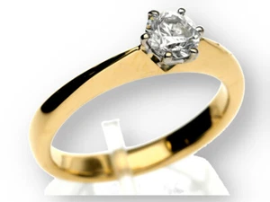 Original Wempe by Kim Solitär Brillant Ring in 750 Gelbgold Weißgold ca. 0,5 ct. - Bild 1 von 4