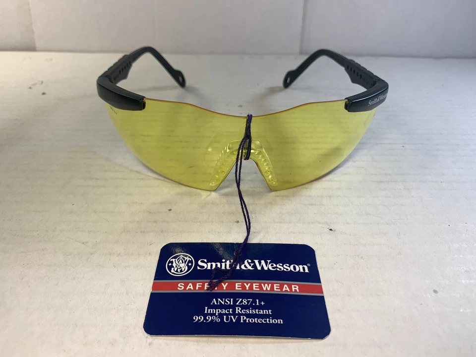 NEW Smith and Wesson Safety Yellow Lens Glasses Z87 Mini Magnum ANSI With Tags - Image 1 of 4