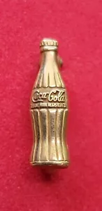 Vintage 10K Yellow Gold Coca-Cola Coke Bottle Award Pin Badge - Picture 1 of 4