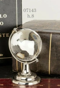 BONBONIERE HOCHZEIT KOMMUNION GEBURTSTAG ABSCHLUSS WELTKARTE GLAS DEKOR TAUPE - Bild 1 von 1