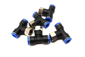 5pc Female Branch Tee 1/2" OD X 3/8" NPT Thread Push to Connect Fittings - Picture 1 of 4