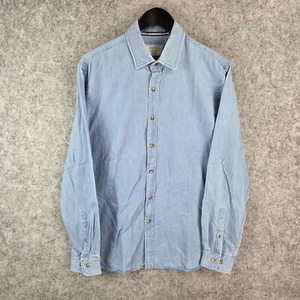 Gazman Shirt Mens Large Blue Button Up Long Sleeve Denim Collared 11267 - Bild 1 von 12