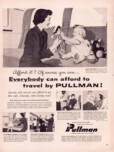 Stampa Pubblicità Pullman Treno Vagone 1956 Madre Bambino Pagina Intera Rivista Pagina 10,5"x13,5" - Foto 1 di 1
