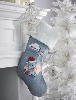 Disney Dumbo Babys First Christmas Stocking Bauble Bundle Girl Boy Gift