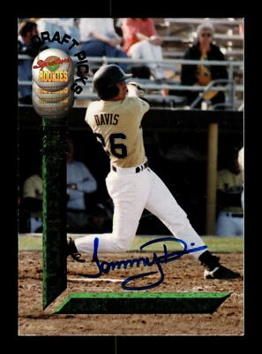 1994 Signature Rookies Draft Picks #47 Tommy Davis Signatures Auto Orioles - Image 1 of 2