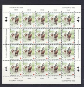 Finland 1994 Red Cross Horses,Fauna, 3 Full Sheets MNH - Picture 1 of 2