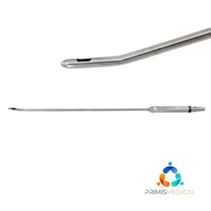 Gramos #8 6 mm x 36 cm punta en ángulo mango grande cánula de liposucción 19" - Imagen 1 de 4