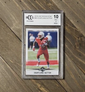 Cortland Sutton 2018 Leaf Rookie Star #5 Graded BCCG 10 Mint Beckett - Bild 1 von 2