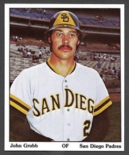 1975 SSPC PUZZLE BACK ALL STARS  John Grubb  SAN DIEGO PADRES  EX  A