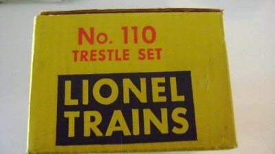 Lionel  No. 110 Graduated Trestle Set-complete  (22 piers) original yellow box - Image 1 of 2