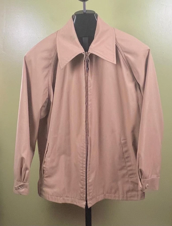 Chaqueta De Colección Sin Marca Talla XL 1960 Tostada Harrington Talon Tiradores Foto 1 de 4