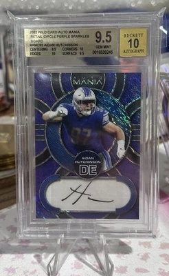 2022 Wild Card Auto Mania Retail - Circle Aidan Hutchinson #AM-C92 Purple... - Image 1 of 2