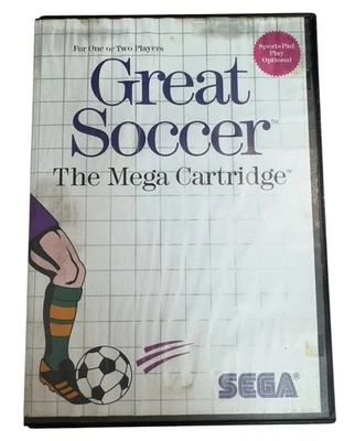 Great Soccer Sega Master System 1987  Complete Cart Case Manual - Image 1 of 4