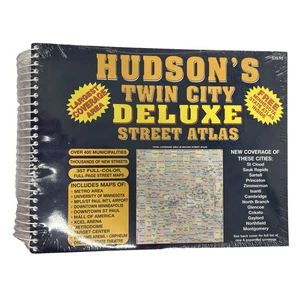 Hudson's Twin City Deluxe Street Atlas Largest Coverage Area SEALED - Picture 1 of 6
