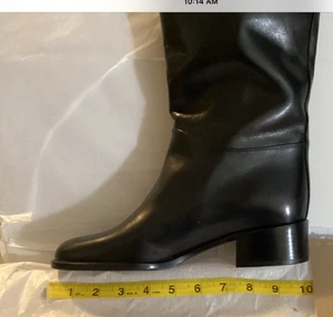 BALLY BLACK LEATHER BOOTS. NEW. 7 1/2. MEDIUM. - Picture 1 of 11