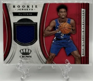 ¡Parche de camiseta de novato Shai Gilgeous-Alexander 2018-19 Panini Crown Royale RC! - Imagen 1 de 2