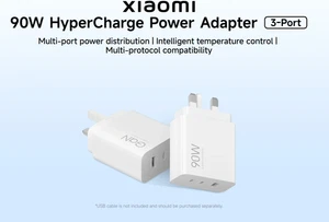 Xiaomi 90W Hyper Charge Power Adapter 3-Port White - Picture 1 of 8