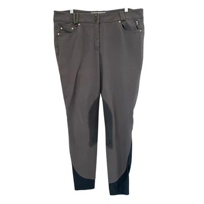 Tredstep Symphony Riding Breeches Pants Grey Women 34R Horse Equestrian Knee - Image 1 of 4