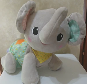 VTech Explore and Crawl Gray Elephant Plush Baby & Toddler Toy Working 10inch - Picture 1 of 17