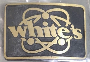 Vintage Belt Buckle Solid Brass Whites Metal Detecting Oregon 2 3/4" X 2" EUC - Picture 1 of 3