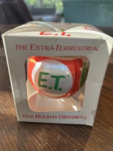 Vintage 1982 SatinWrap E.T. The Extra-Terrestrial Christmas Bulb Ornament mit Box - Bild 1 von 5