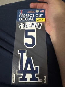 LOS ANGELES DODGERS FREDDIE FREEMAN 2 Pack Perfect Cut Decals 4x4 Each - Picture 1 of 1