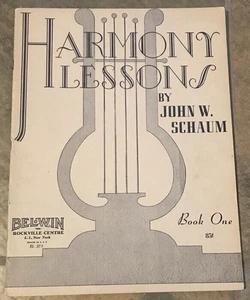Harmony Lessons Book One John Schaum Belwin 1949 28 Lessons Piano Keyboards - Picture 1 of 4