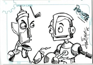 ROBOTS: The Movie Sketch SK5 Chad Frye #56/515 "Rodney" y "Fender" - Imagen 1 de 1