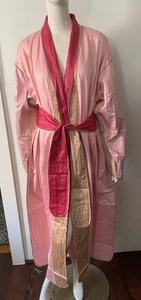 Fernando Sanchez Women's Colorblock Belted Longline Robe Size S - Picture 1 of 9