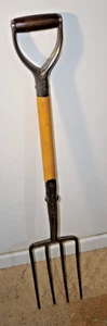 Vintage 60er Jahre Garten Spear & Jackson Vollstahl gesteckt 4 Zinken Gabel ENGLAND - Bild 1 von 12