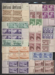15 diferentes bloques de placa de la era de 3¢ vintage de Estados Unidos como nuevos nunca montados - Imagen 1 de 1