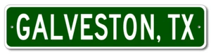 Galveston, Texas Metal Wall Decor City Limit Sign - Aluminum - Picture 1 of 1