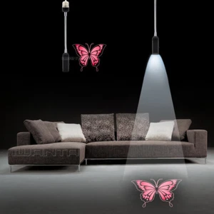 1x E26 E27 Pink Red Butterfly Decor Home Indoor LED Lamp Projector Shadow Light - Picture 1 of 12