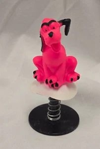 VTG 70s Hot Pink Disney Pluto Kid Toy Spring Springy Suction Cup Jumper Popper - Picture 1 of 6