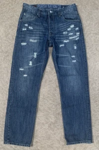 Parish Nation Men’s Jeans 36 Distressed Button Fly Mid Rise Medium Wash Denim - Picture 1 of 14