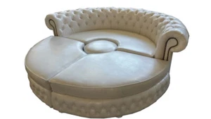 Chesterfield RUNDSOFA Ecksofa Royal Halbrund Designer Sofa Couch Ledersofa SL 6 - Bild 1 von 12