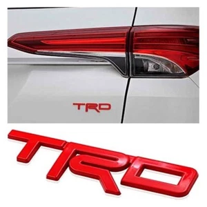 TRD RED Rear EMBLEM FOR TOYOTA HILUX REVO FORTUNER ALTIS YARIS Tacoma 4runner - Picture 1 of 4