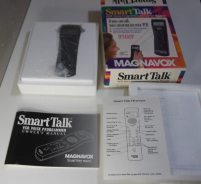 Magnavox Smart Talk VCR Voice Programmer/Universal Remote VP8010BK - NEW NOS VTG - Image 1 of 4