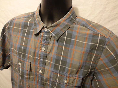Boy's J. Khaki Kids Gray Blue Plaid Long Sleeved Shirt Size Large - Image 1 of 3