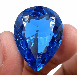 65 Ct Natural LONDRES Topacio Azul Corte Pera Impecable CERTIFICADO Piedras Preciosas Sueltas 4SUY - Imagen 1 de 8