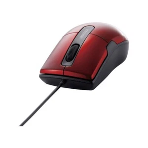 BUFFALO Wired BlueLED Mouse Silent/3Button/MSize Red - Picture 1 of 7