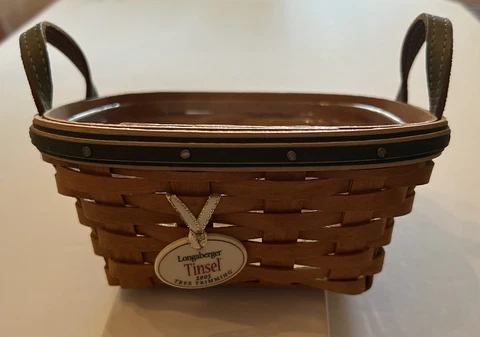 LONGABERGER TINSEL BASKET, PROTECTOR, TIE-ON, CARD, 2005 Cover