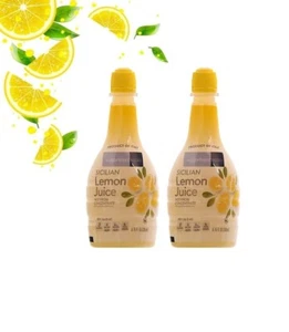 Jugo de limón siciliano no concentrado 2 botellas de red con etiquetas 6,76 FL OZ - Imagen 1 de 8