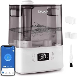 LEVOIT Umidificatori Intelligenti per Camera da Letto Grande Camera Casa, (6L) Cool Mist Top Grigio - Foto 1 di 9